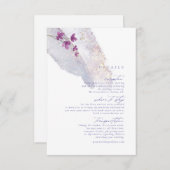 ワイルドフラワー結婚の水彩詳細Peri ID954 エンクロージャーカード (正面/裏面)