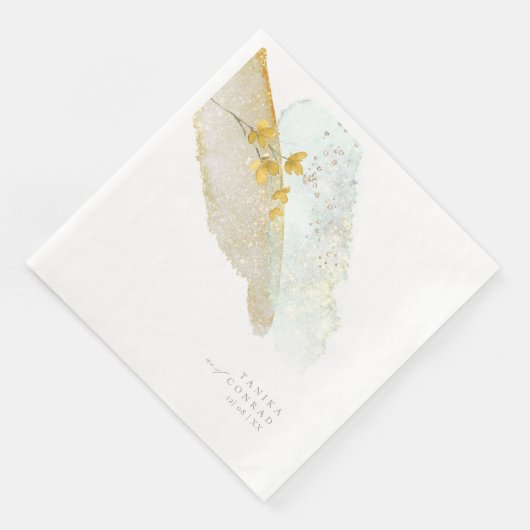 ワイルドフラワー結婚の水色絵を描Str金ゴールドID954 (コーナー)