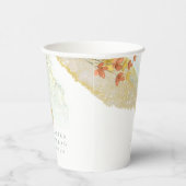 ワイルドフラワー結婚の水色絵を描Str金ゴールドID954 紙コップ (右)