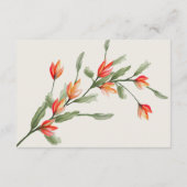 ワイルドフラワー結婚の牧草地の囲いカード エンクロージャーカード (裏面)