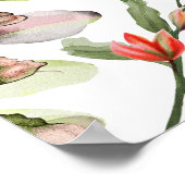 ワイルドフラワー結婚の牧草地の歓迎サイン ポスター (角)