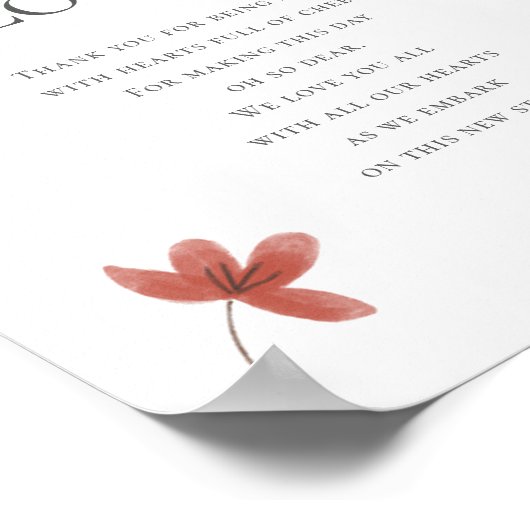 ワイルドフラワー結婚の皆様のご参加に感謝いたします ポスター (角)