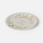 ワイルドフラワー結婚の紙プレート ペーパープレート (アングル)