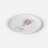 ワイルドフラワー結婚の紙プレート ペーパープレート (アングル)