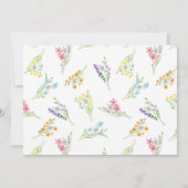 ワイルドフラワー結婚の繊細なフローラと写真 セーブザデート (裏面)