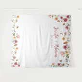 ワイルドフラワー結婚の背中の滴 タペストリー (正面(横))