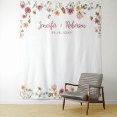 ワイルドフラワー結婚の背中の滴 タペストリー (インサイチュ)