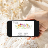 ワイルドフラワー結婚の草花リハーサルディナー 招待状