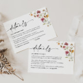 ワイルドフラワー結婚の詳細エンクロージャカード エンクロージャーカード