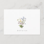 ワイルドフラワー結婚の詳細エンクロージャカードQRコード エンクロージャーカード (裏面)