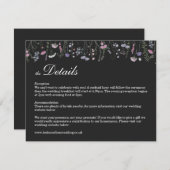 ワイルドフラワー結婚の詳細応答カードWF1 出欠カード (正面/裏面)