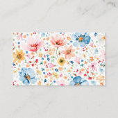 ワイルドフラワー結婚の詳細 エンクロージャーカード (裏面)