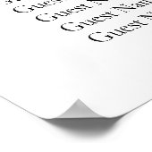 ワイルドフラワー結婚アルファベット座席表 ポスター (角)