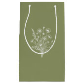 ワイルドフラワー結婚エレガンス スモールペーパーバッグ (正面)