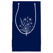 ワイルドフラワー結婚エレガンス スモールペーパーバッグ (正面)