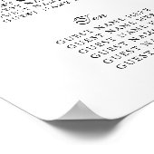 ワイルドフラワー結婚クの座席表ポスター ポスター (角)