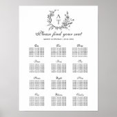 ワイルドフラワー結婚クの座席表ポスター ポスター (正面)