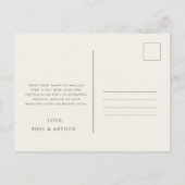 ワイルドフラワー結婚スクリプトの感謝はがき ポストカード (裏面)