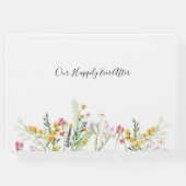 ワイルドフラワー結婚ズのゲストの本の記念 ゲストブック (裏面)