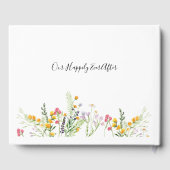 ワイルドフラワー結婚ズのゲストの本の記念 ゲストブック (裏面)