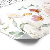 ワイルドフラワー結婚ズの開いたバー標識 ポスター (角)