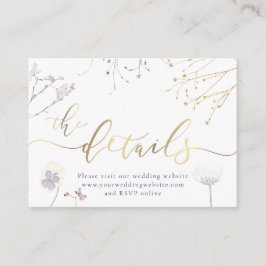 ワイルドフラワー結婚ズのWebサイトのエンクロージャカード エンクロージャーカード