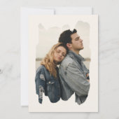 ワイルドフラワー結婚ズクリームフローラフォト招待状 招待状 (裏面)