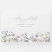 ワイルドフラワー結婚ズゲストブックフローラボホモダン ゲストブック (正面)