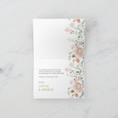 ワイルドフラワー結婚ズサンキューカード サンキューカード (内部)