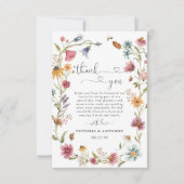 ワイルドフラワー結婚ズサンキューカード サンキューカード (正面)