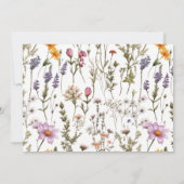 ワイルドフラワー結婚ズフラットサンキューカード サンキューカード (裏面)