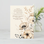 ワイルドフラワー結婚ズボホカントリーフローラ 招待状 (スタンド正面)