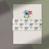 ワイルドフラワー結婚ズポピーデイジーコーンフラワーフローラ 招待状ベリーバンド