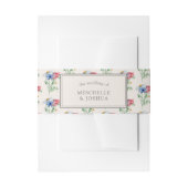 ワイルドフラワー結婚ズポピーデイジーコーンフラワーフローラ 招待状ベリーバンド (正面例)