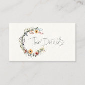 ワイルドフラワー結婚ズリースザ詳細 エンクロージャーカード (正面)