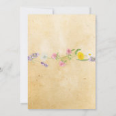 ワイルドフラワー結婚ズヴィンテージライトフローラ招待状 招待状 (裏面)