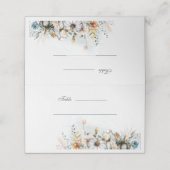 ワイルドフラワー結婚ズ座席表の白かぼちゃ プレイスカード (外部開封)