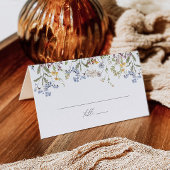 ワイルドフラワー結婚ズ折り畳み座席表ボホフローラ プレイスカード