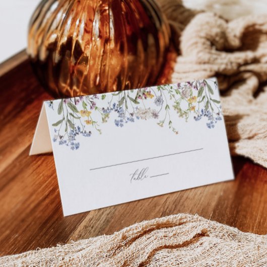 ワイルドフラワー結婚ズ折り畳み座席表ボホフローラ プレイスカード