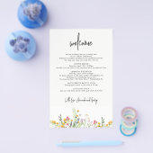 ワイルドフラワー結婚ズ歓迎バッグレター チラシ (シングル)