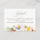 ワイルドフラワー結婚ズ詳細小 エンクロージャーカード (正面)