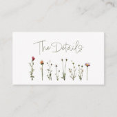 ワイルドフラワー結婚ズ詳細 エンクロージャーカード (正面)