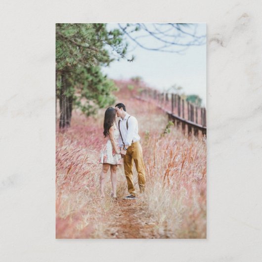 ワイルドフラワー結婚ズ詳細QRフォトインサートカード エンクロージャーカード (裏面)