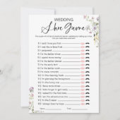 ワイルドフラワー結婚ズ靴ブライダルシャワーゲーム 招待状 (正面)