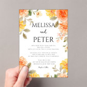 ワイルドフラワー結婚ズ アクリル招待状 (インサイチュ (ポータブル))