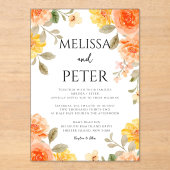 ワイルドフラワー結婚ズ アクリル招待状 (正面)