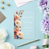 ワイルドフラワー結婚ズ アクリル招待状 (インサイチュ (ウェディング))