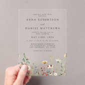 ワイルドフラワー結婚ズ アクリル招待状 (インサイチュ (ポータブル))