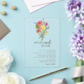 ワイルドフラワー結婚ズ アクリル招待状 (インサイチュ (ウェディング))