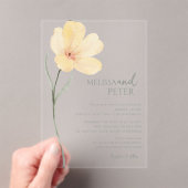 ワイルドフラワー結婚ズ アクリル招待状 (インサイチュ (ポータブル))
